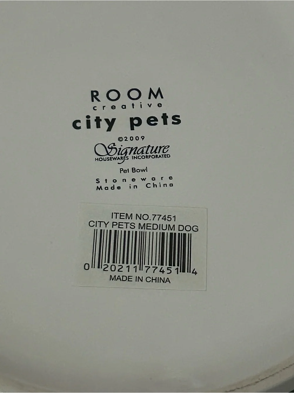 Dog Bowl Set of Two City Pets Red White Black Urban Loft Retro Ceramic Food Big